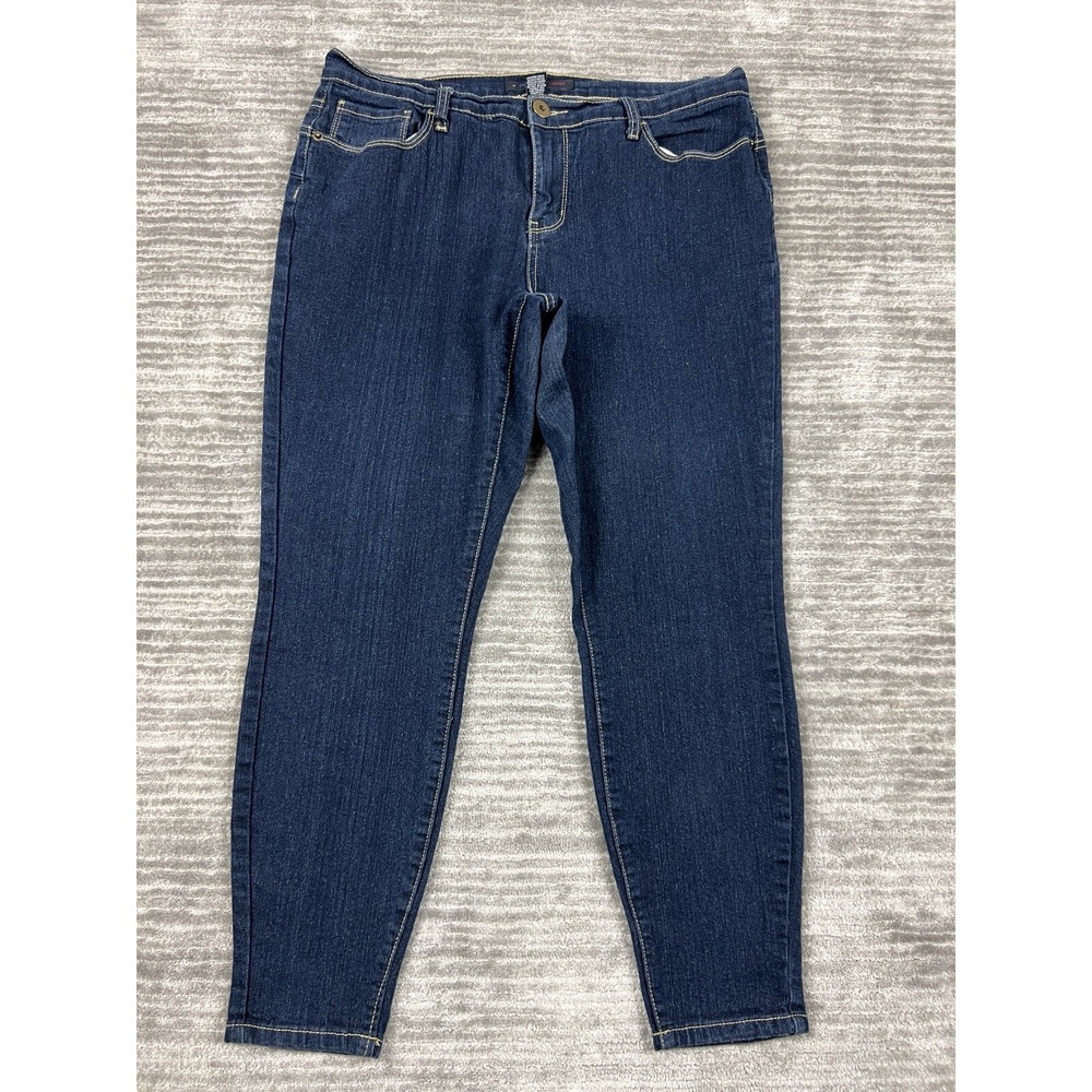 Red‎ Blue Denim Jeans Womens 14 Blue Dark Wash Skinny Casual